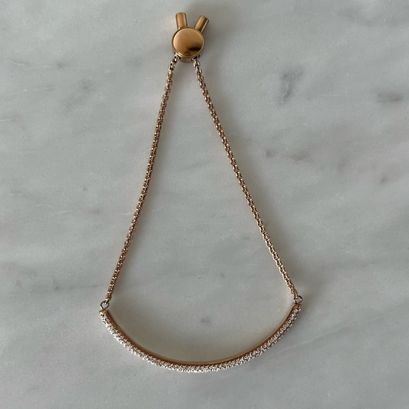 Michael Kors Pavé Rose Gold Drawstring Slider Bracelet - Picture 2 of 2